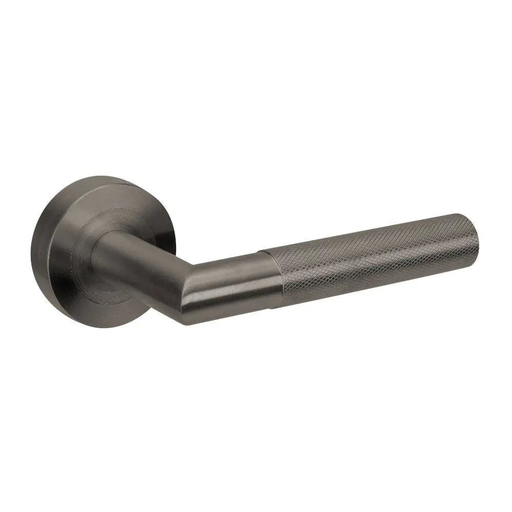 Vertex Dummy Set gn with a sleek cylindrical design and textured grip, ideal for modern interior doors. Premium hardware for locks and latches.