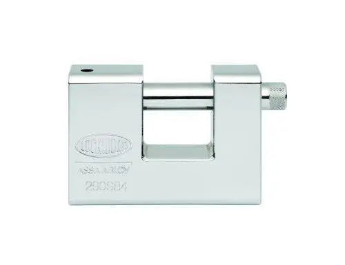 Lockwood Monoblock Padlock 290S with 96mm steel body and 14mm diameter shackle. High security lock ideal for industrial and commercial use.
