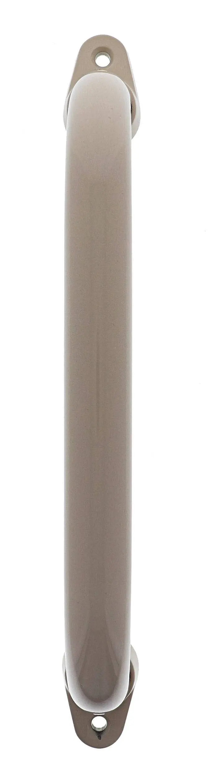 PCOAT GRAB RAIL SNG 32MM 300MM AI from Lencare Rails & Hardware, single beige-coated safety rail with two mounting holes for secure installation