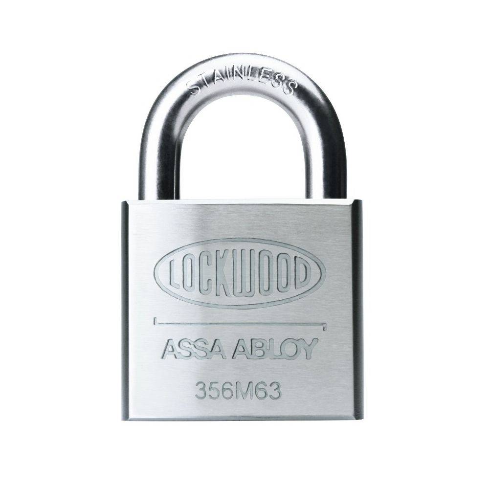 356M steel padlock with 63MM stainless body and 11MM shackle, ideal for high-security applications in hardware and lock systems.