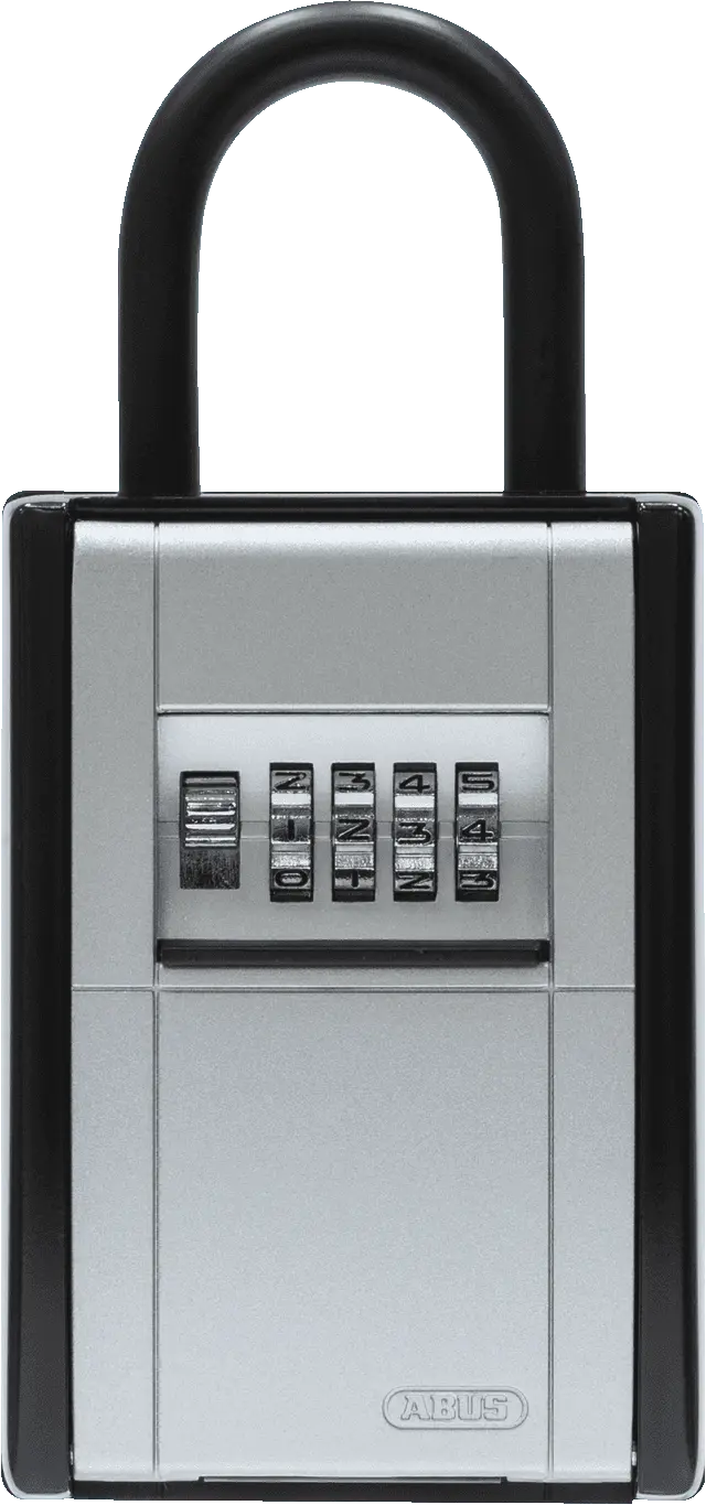 Abus 797 Lockbox with a durable silver and black design, featuring a combination lock for secure key storage. Ideal for hardware and lock solutions.