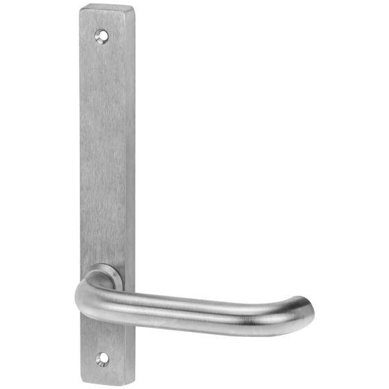 LOCKWOOD 4905 SQUARE END PLATE WITH 70 LEVER in brushed stainless steel finish, ideal for mortice lock furniture in door hardware applications.