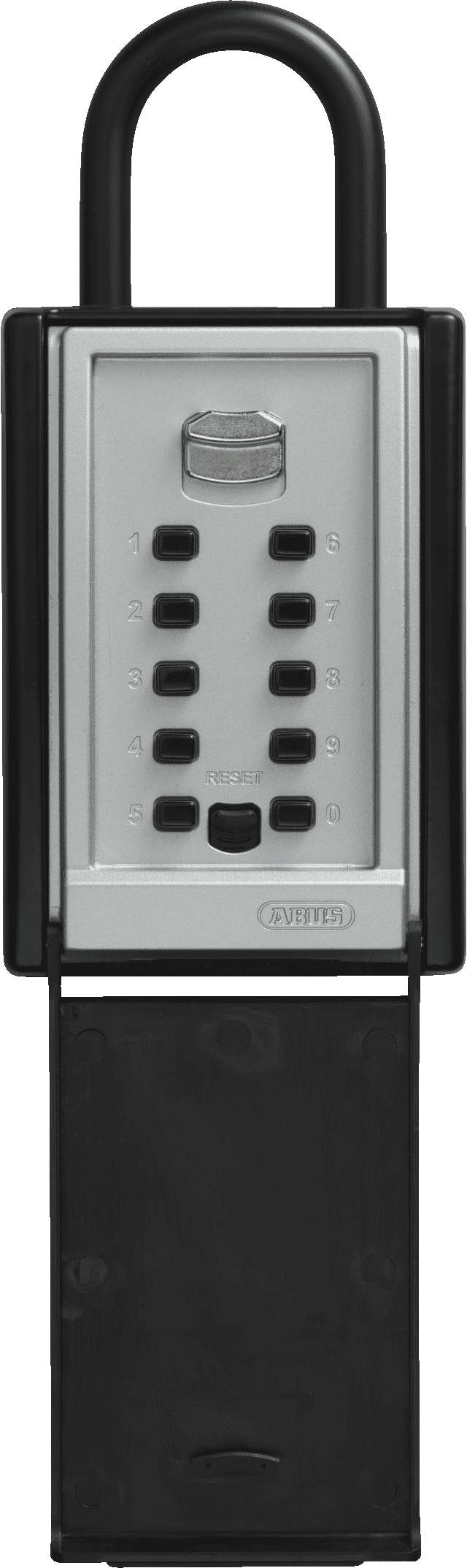 Abus 777 Lockbox with a sturdy metal body, numeric keypad, and secure shackle for reliable key storage in hardware applications.