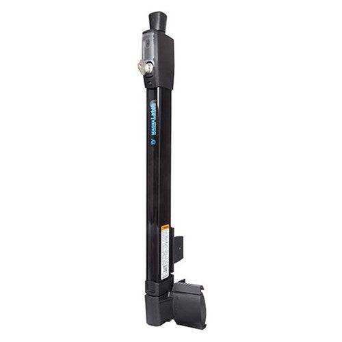MagnaLatch Top Pull Gate Latch LW5 Profile in black, 520mm length, designed for pool safety gates with key lockable feature and easy installation.