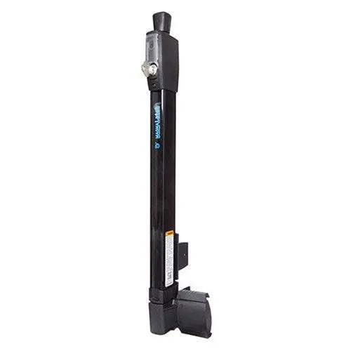 MagnaLatch Top Pull Gate Latch LW5 Profile in black, 520mm length, designed for pool safety gates with key lockable feature and easy installation.