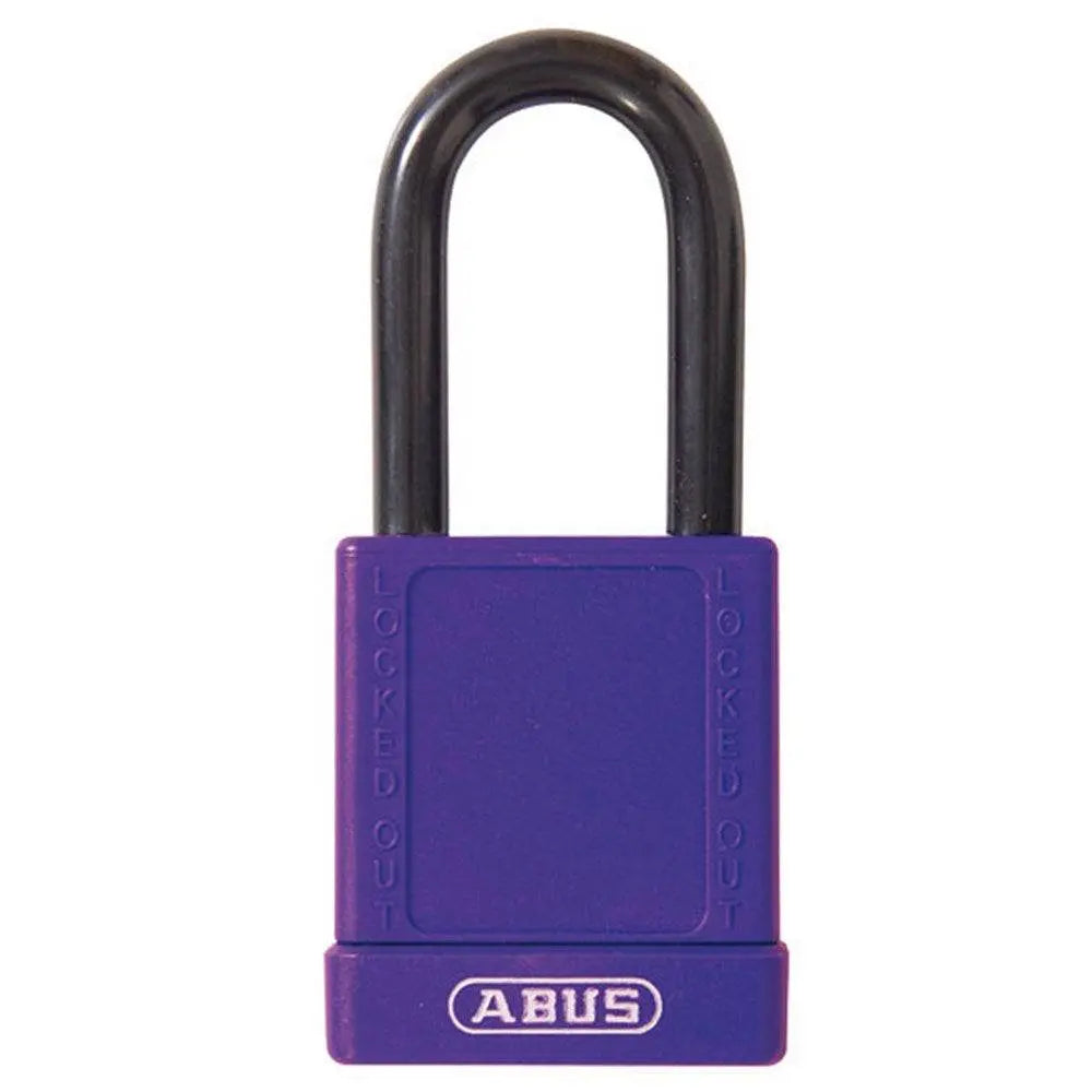 ABUS 74/40 Padlock - Keyed Differ in purple with lightweight aluminum body and Nano-Protect™ shackle for corrosion resistance and safety use.