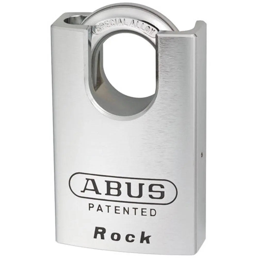 ABUS Rock Security Padlock - Rekeyable with 55mm hardened steel body and 38mm concealed shackle, ideal for high-security locking needs.