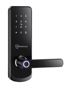 McGrath ML-NX1 Digital Lock with sleek black finish, touch keypad, and integrated handle for secure electronic locking solutions.