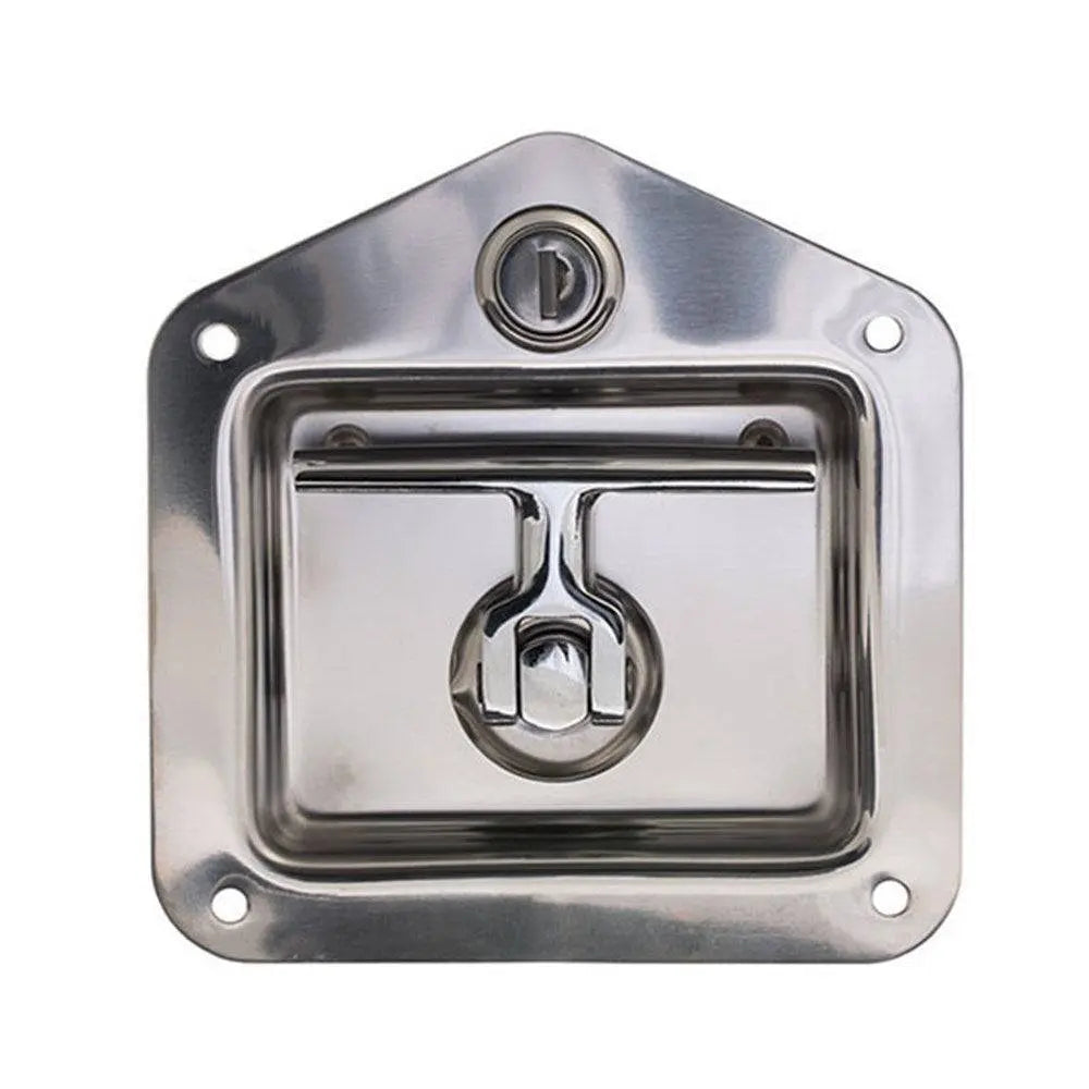 Stainless steel Lockable T Handle KA1 with integrated cam lock, designed for heavy-duty cabinet and toolbox security.