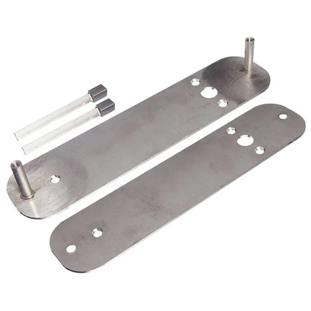 Adaptor Kit for Lockwood 3572 - Borg 5000 includes two stainless steel mounting plates and spindles for digital lock conversion.