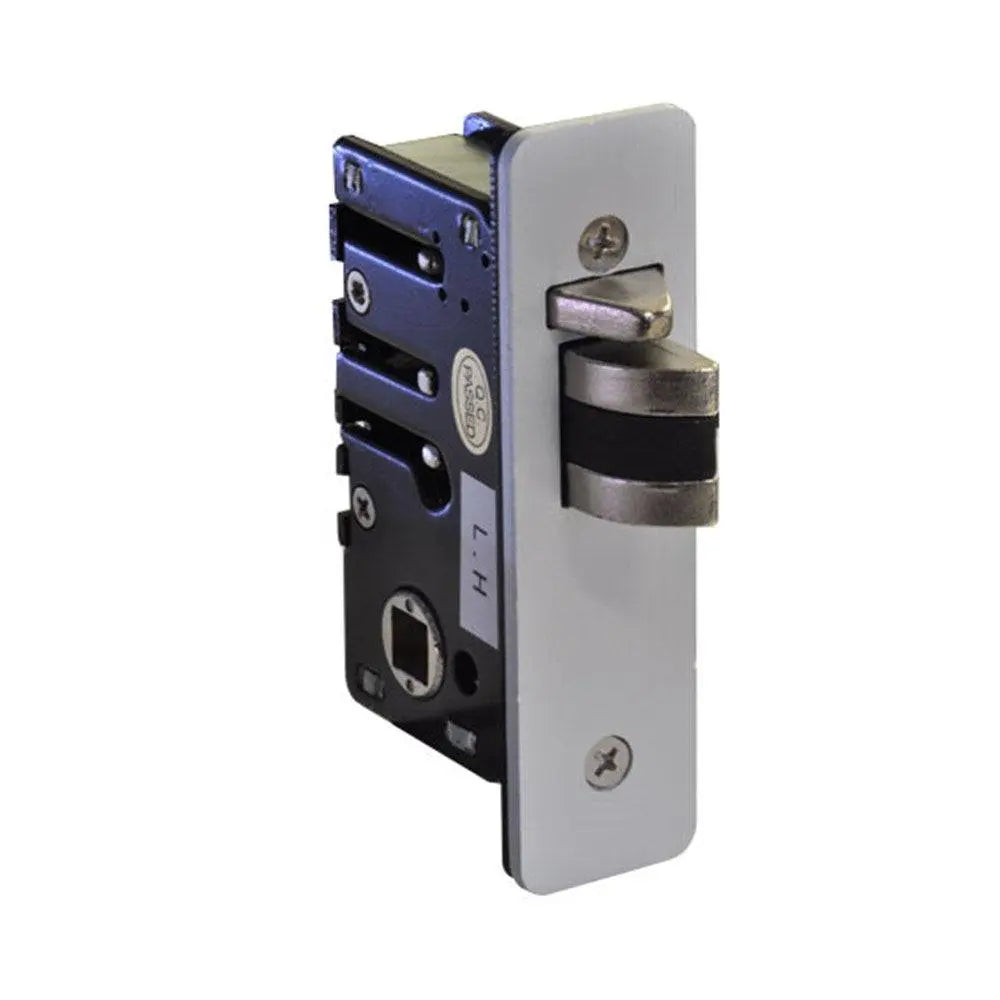 Side view of BORG Digital Lock - 28mm Latch Reversible, showing stainless steel faceplate and dual latch bolts for BL5000 Series hardware.