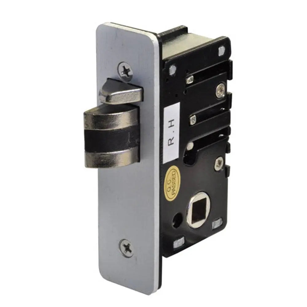 Side view of BORG Digital Lock Latch 28MM for BL5000 RH Reversible showing latch mechanism and mounting holes for secure fitting.