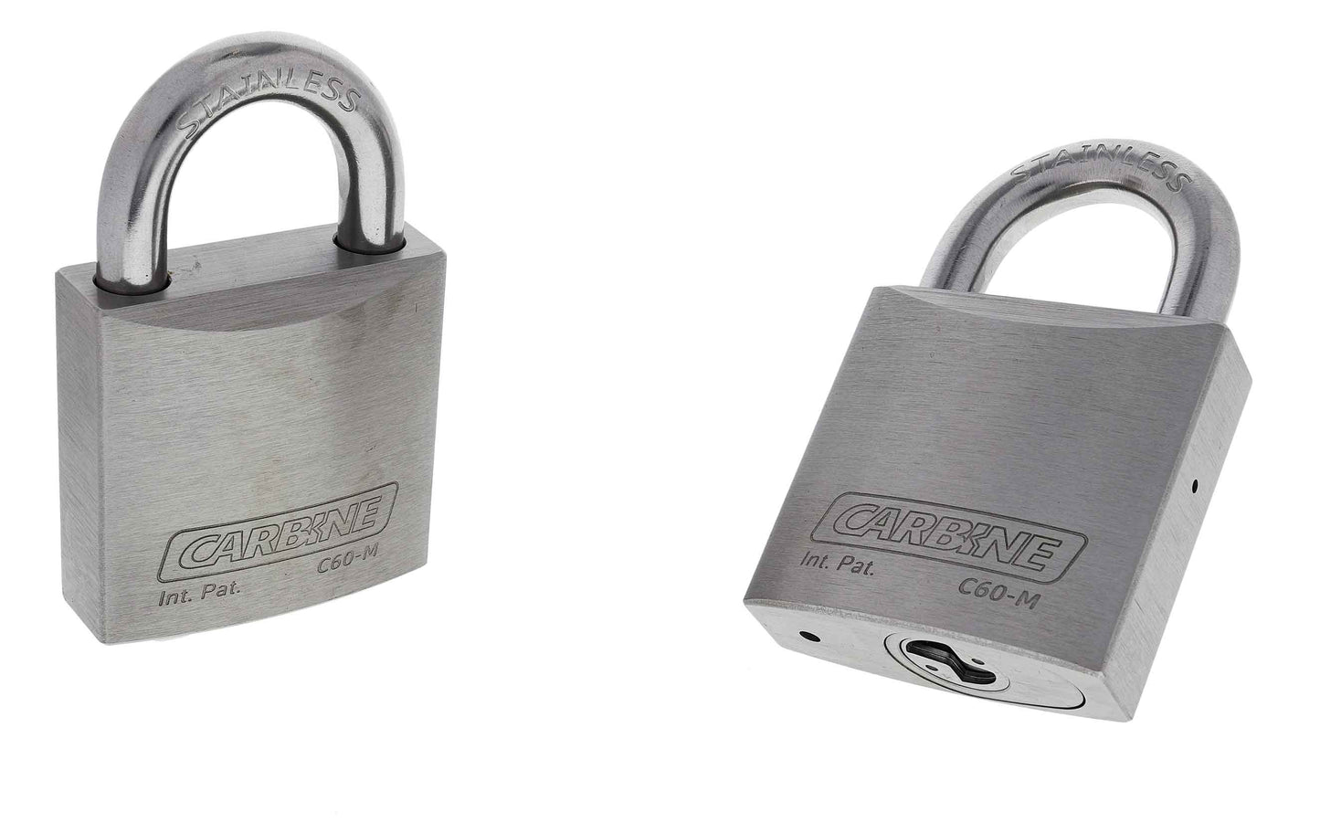 Carbine C60 Stainless Steel Marine Padlock, 11mm X 27mm SS Shackle, Keyed to Differ