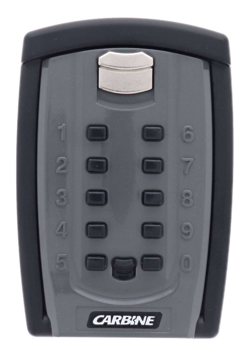 Carbine Key Safe CKS-W-BUT-L with large button combo lock, wall mount design for secure key storage, 86x64x126mm, compact and durable.