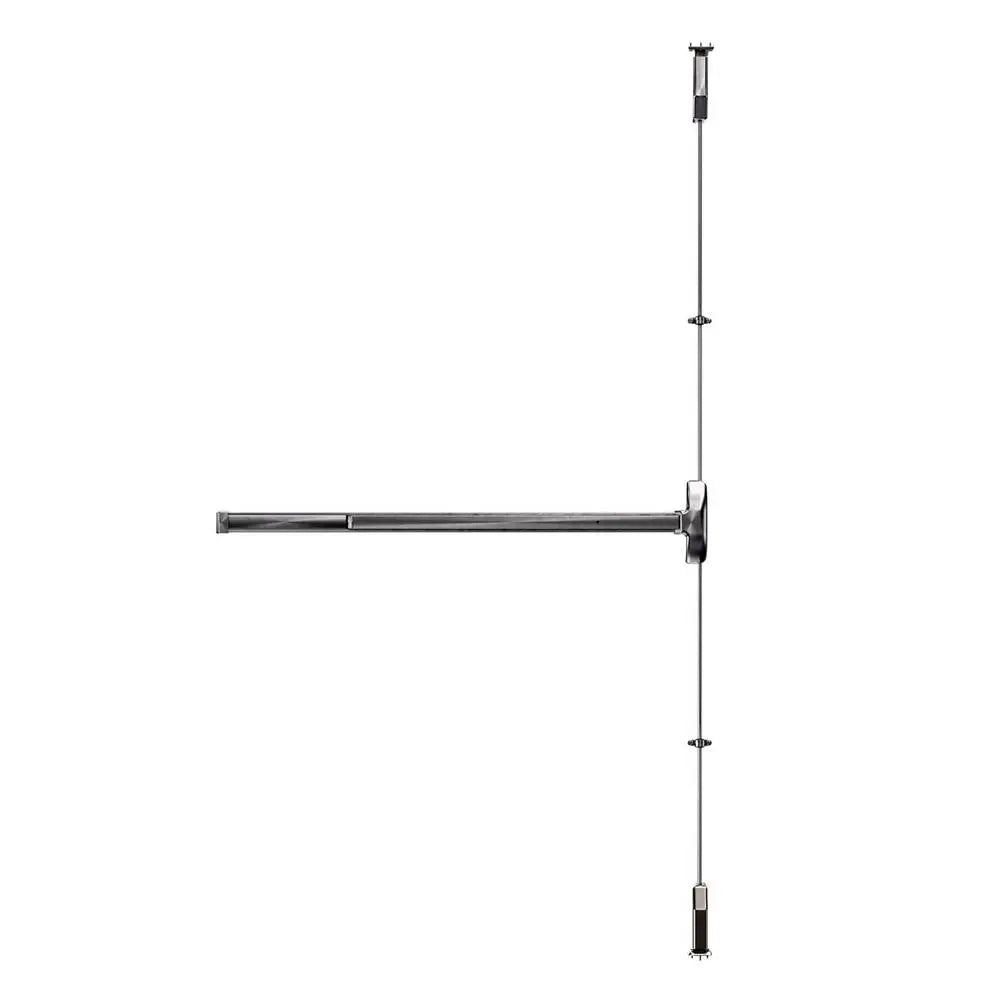 Carbine Panic Exit Device CPE-2P-D-4 single door bar with 2-point locking and dogging, fits 1220x2130mm doors, stainless steel finish.