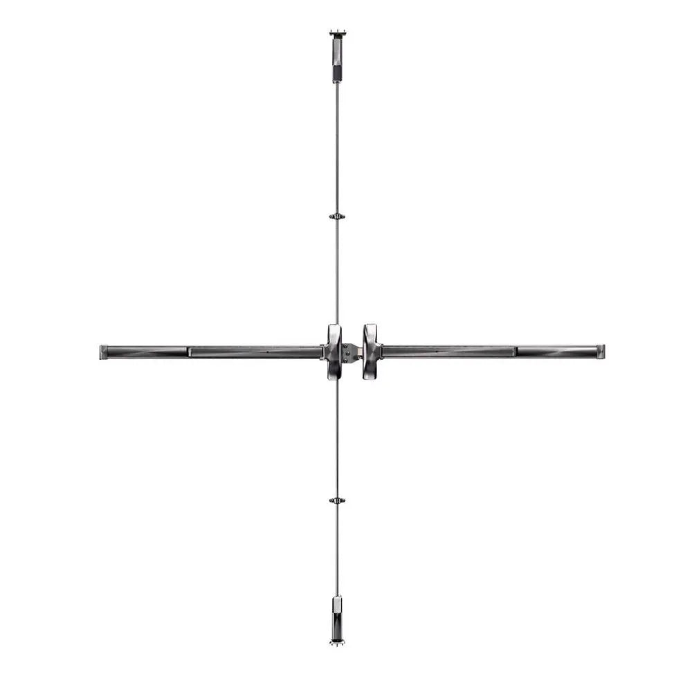 Carbine Panic Exit Device CPE-2P-DBL-D-3 for double doors with 2-point locking, stainless steel finish, fits 915mm x 2130mm doors.