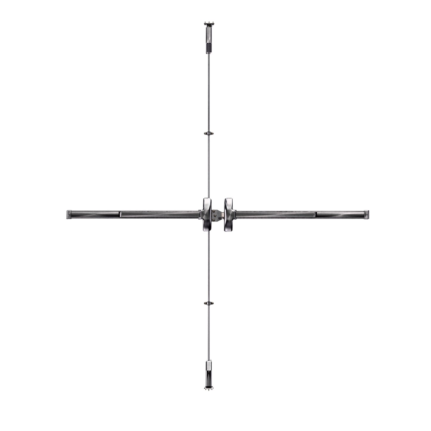 Carbine Panic Exit Device CPE-2P-DBL-F-3 Double door panic bar, 2 point locking and single point locking versions suit 915mm x 2130mm , No dogging, Stainless steel