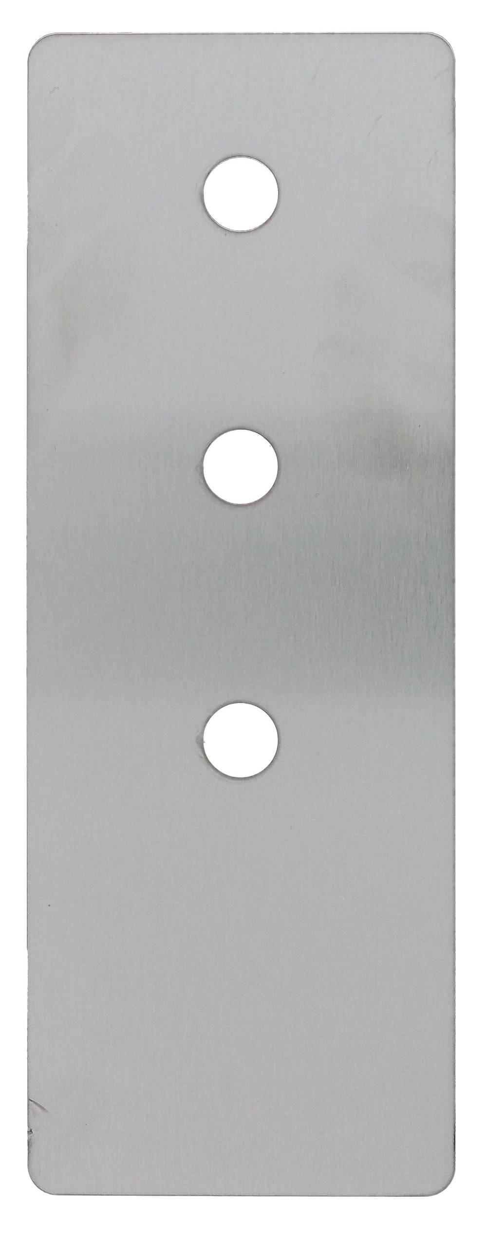 Carbine Panic Exit Trim Plate - 54mm hole fixing in stainless steel with three through-fixing holes for CPE-P-EL SS compatibility. Ideal for secure exit setups.