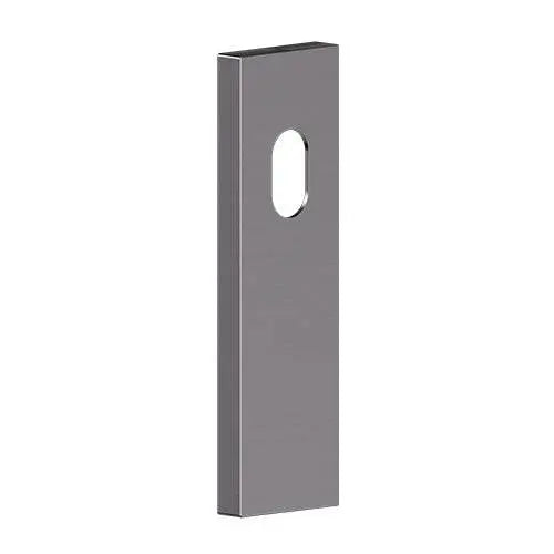 Carbine Serens CSF18 Cylinder in stainless steel with external rectangular plate, designed for mortice lock furniture installations.