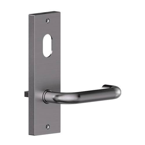 Stainless Steel Cylinder and Lever - Carbine Serens CSF19 with internal rectangular plate and 7 lever mortice lock furniture for secure door fitting.