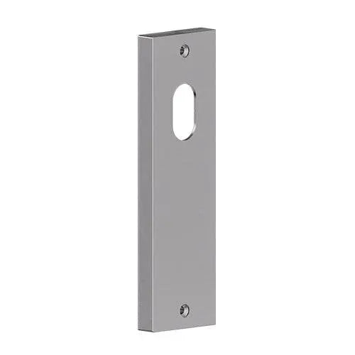 Carbine Serens CSF19 Cylinder-Internal Plate in stainless steel with rectangular design for mortice lock furniture. Durable and sleek security hardware.