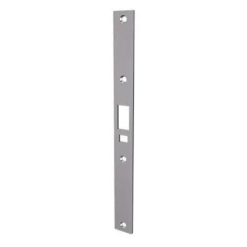 Carbine Longreach CSM72 face plate in stainless steel, 260mm x 25mm, designed for mortice lock fittings and secure hardware installation.
