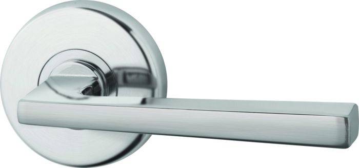 VELOCITY DUMMY HALF SET & 28 LEVER TP residential leverset in a sleek brushed chrome finish, ideal for modern door hardware applications.