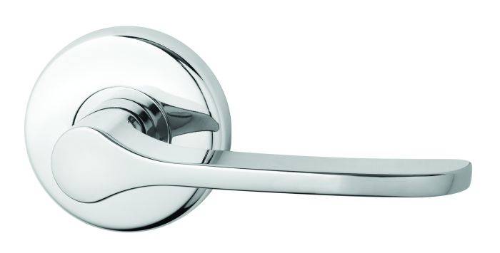 VELOCITY DUMMY HALF SET & 34 LEVER TP polished chrome residential leverset with sleek modern design for door hardware applications.
