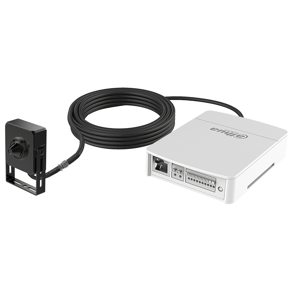 Covert Pinhole 4MP Camera KIT with network module and long cable, ideal for discreet surveillance in low light using Starlight technology.