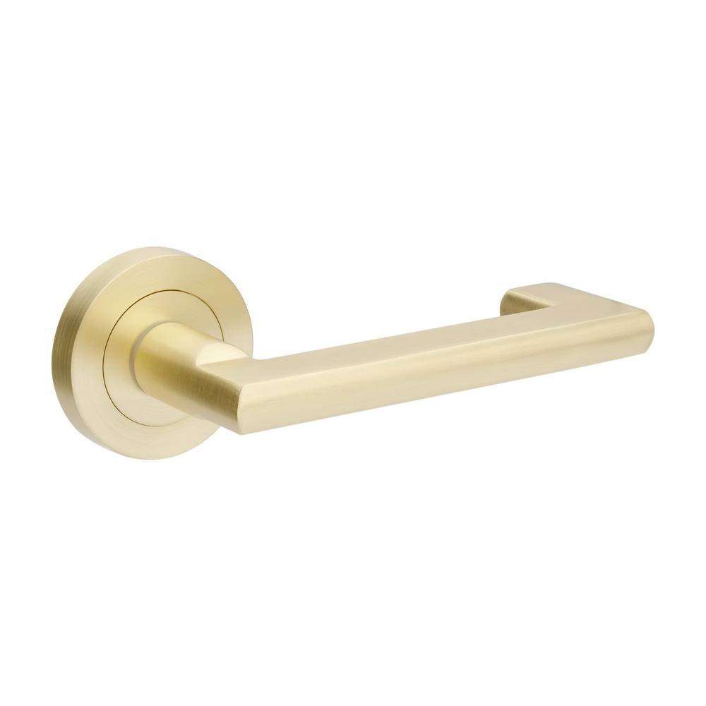 Epic Return Dummy - Non Handed-10003.D.SB residential leverset in satin brass finish, ideal for modern door hardware applications.