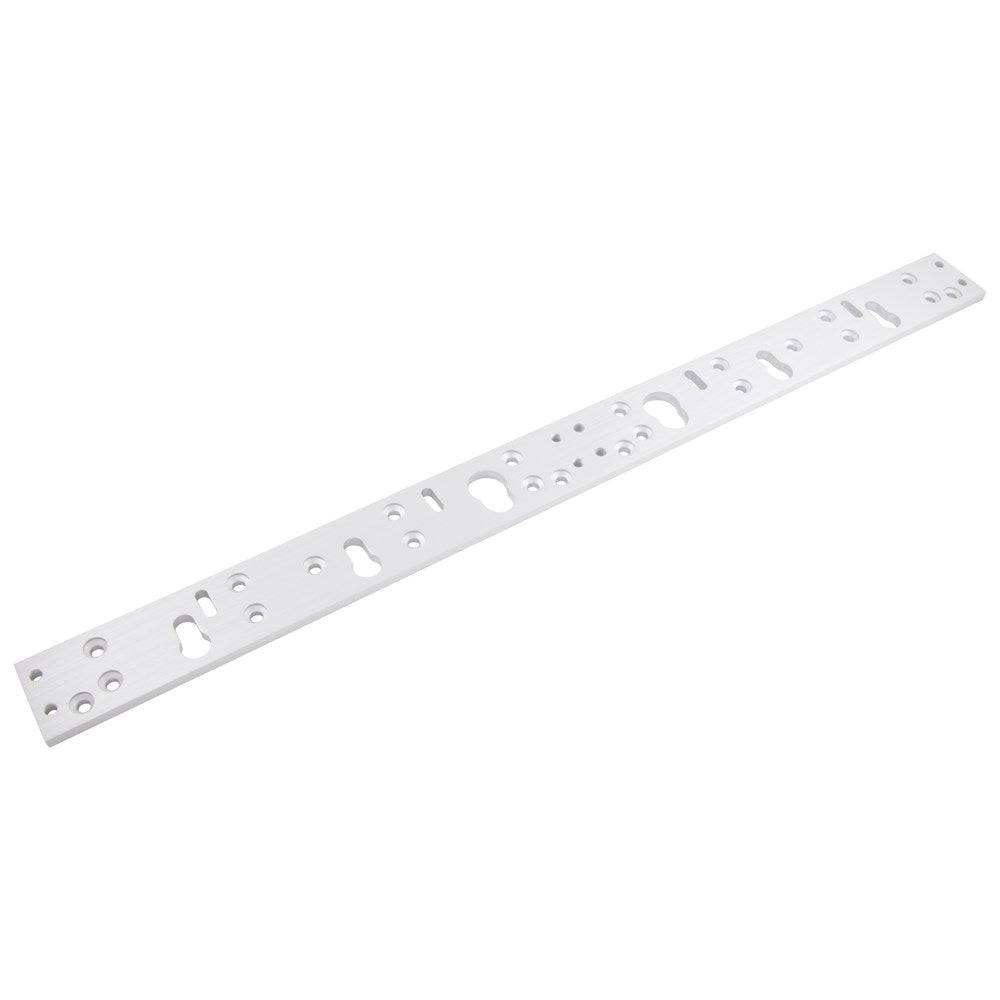 FSH Double Maglock Mounting Plate to suit FEM6600D(M), anodised aluminum 535x40x5mm, precision-cut for magnetic lock installation in security systems.