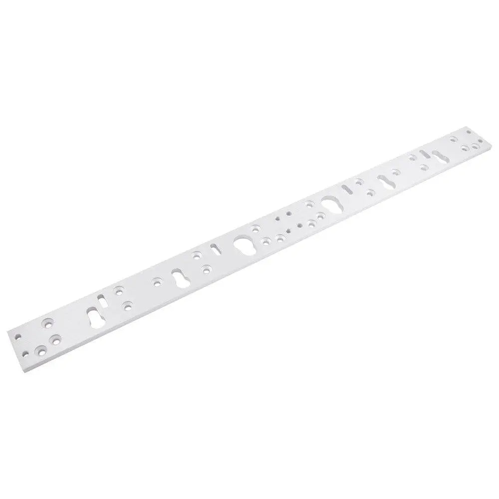 FSH Double Maglock Mounting Plate to suit FEM6600D(M), anodised aluminum 535x40x5mm, precision-cut for magnetic lock installation in security systems.