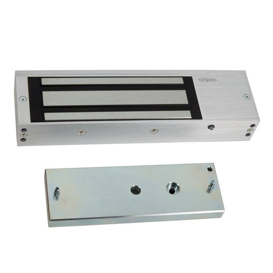 FSH FEM6600M 580kg Maglock - Monitored Fire Rated with armature plate, ideal for secure single door access control systems in commercial settings.