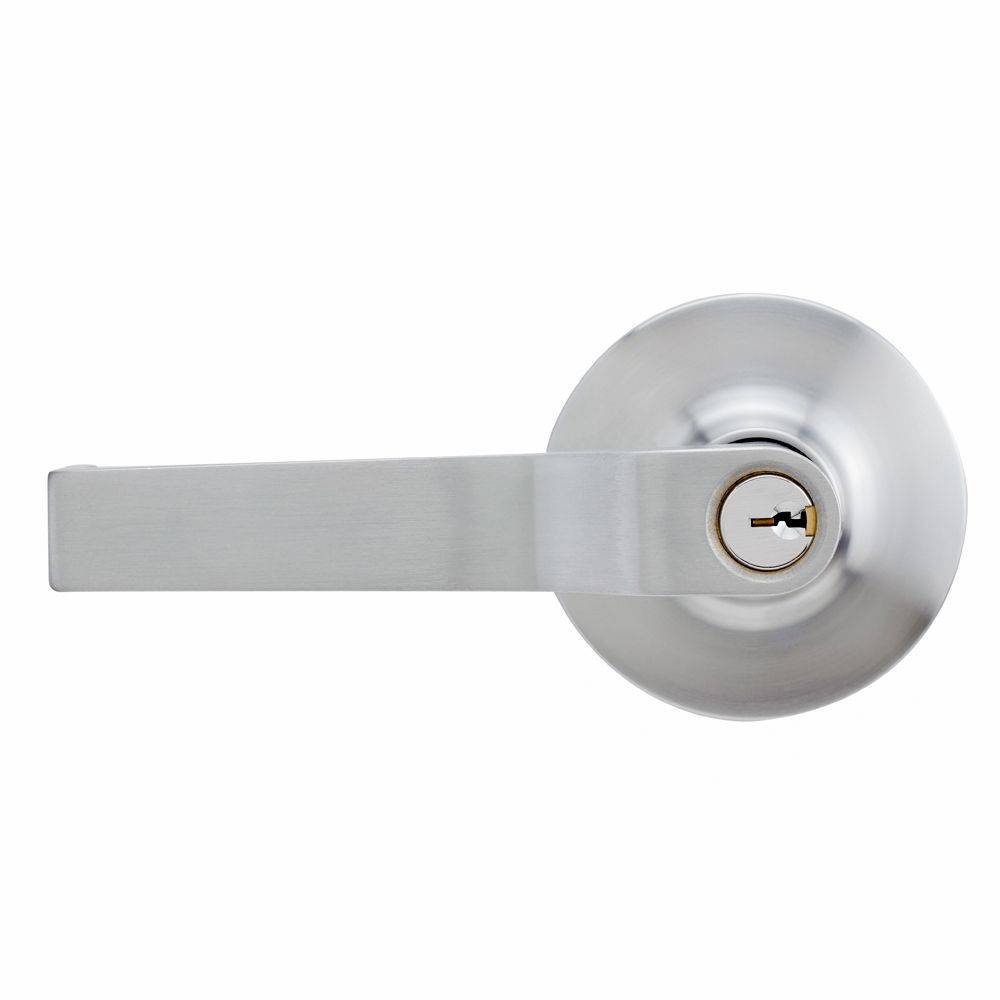 KEY IN LEVER AS1428.1 EXTERIOR DEADLATCH SET with adjustable 60/70mm backset in a sleek stainless steel finish, ideal for residential door hardware.