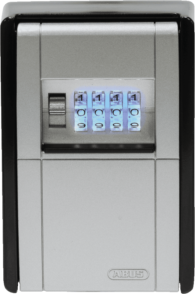 Abus 787 LED Lockbox with illuminated combination dials for secure key storage. Durable and ideal for hardware and lock solutions.