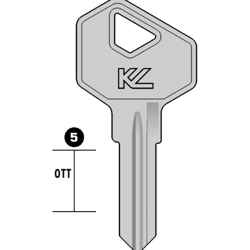 Keyline LF32 domestic key blank compatible with Lock Focus silca LF27, ideal for locksmiths and bulk key duplication needs.