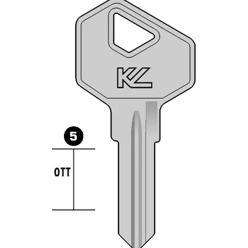 Keyline LF32 domestic key blank compatible with Lock Focus silca LF27, ideal for locksmiths and bulk key duplication needs.