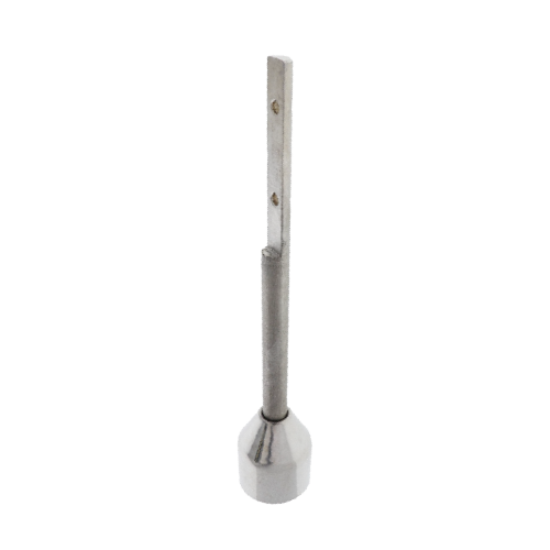 Lenlok M110 Toilet Partition Leg, 300MM, Double Fixing Vertically, Satin Stainless Steel