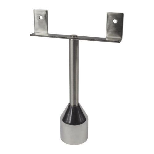 Lenlok M111 Toilet Partition Leg, 150MM, Double Fixing Horizontally, Satin Stainless Steel