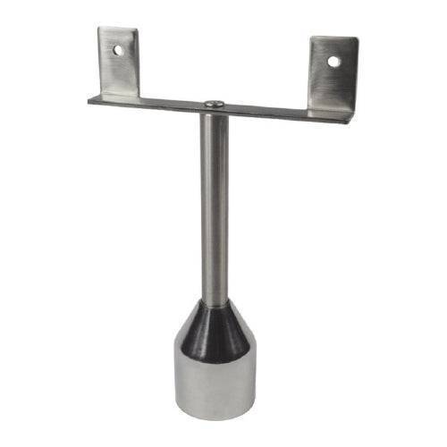 Lenlok M111 Toilet Partition Leg, 250MM in satin stainless steel with double horizontal fixing for stable toilet partition support.