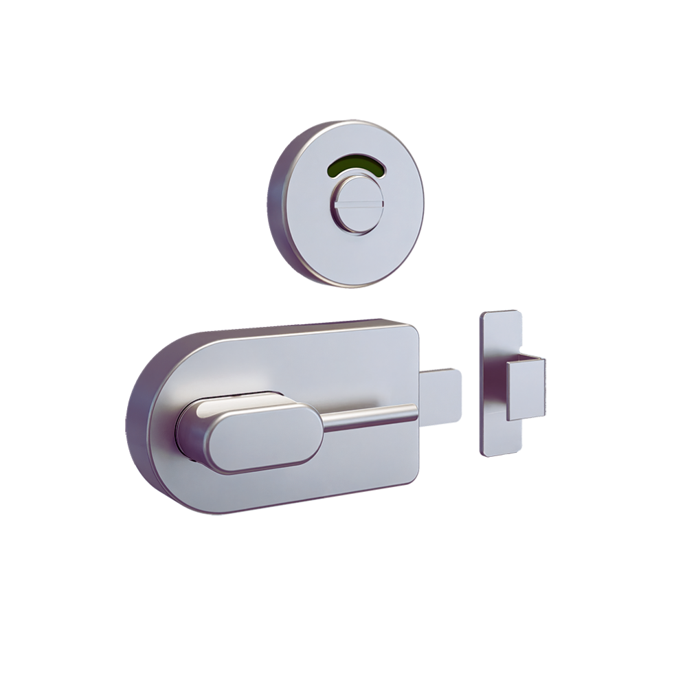 700 Ambulant Lock & Indicator Set in Satin Stainless Steel