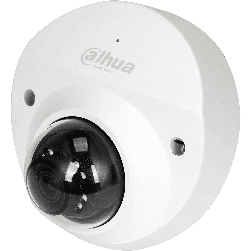 4MP WizSense Network Camera - Dome IR with fixed-focal lens, featuring AI detection and PoE. Ideal for indoor and outdoor surveillance security setups.