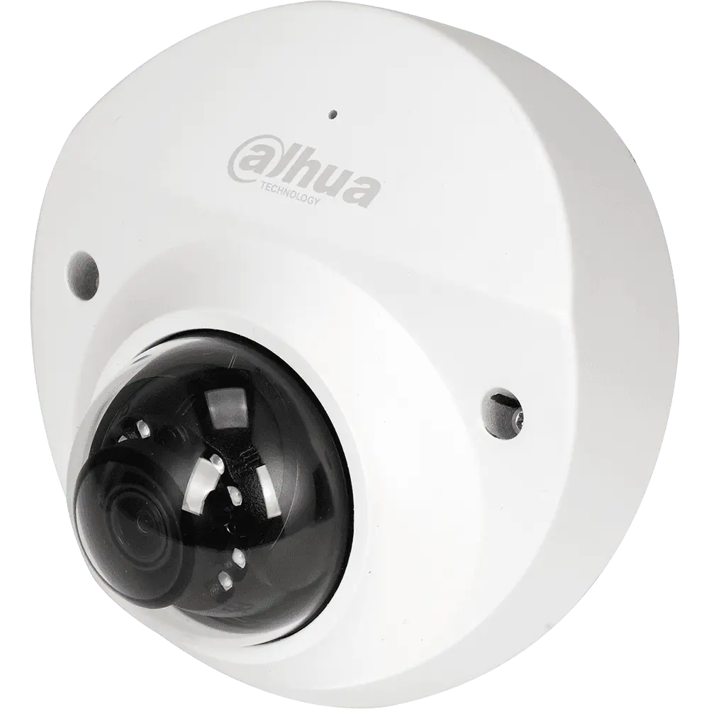 4MP WizSense Network Camera - Dome IR with fixed-focal lens, featuring AI detection and PoE. Ideal for indoor and outdoor surveillance security setups.