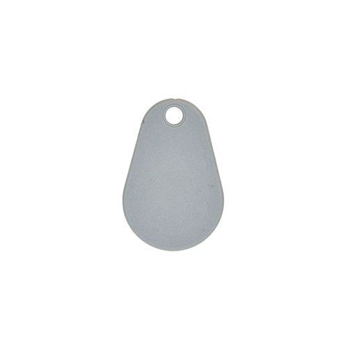 Grey Neptune MIFARE 1k S50 Fob - Overmoulded Pear, waterproof RFID key fob for secure access control and electronic card reader compatibility.