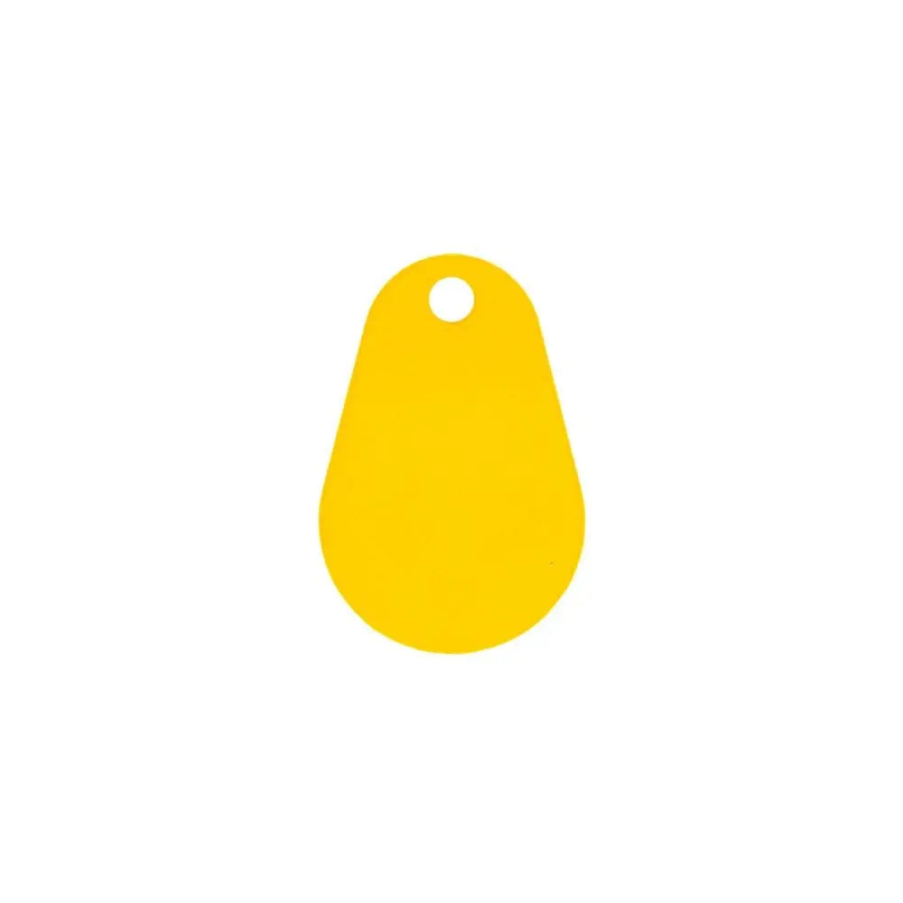 Yellow Neptune MIFARE 1k S50 Fob - Overmoulded Pear, waterproof and durable RFID key fob for electronic card readers and access control use.