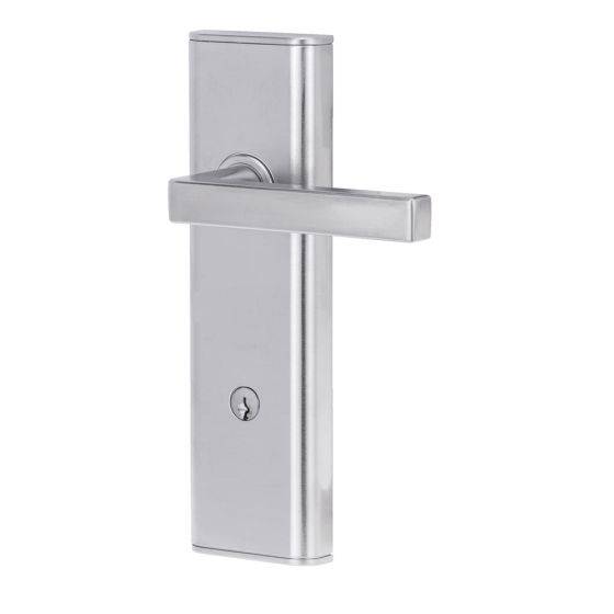 NEXION VISION MECHANICAL LEVER 29 in sleek silver finish, designed for residential use. Modern leverset ideal for door hardware applications.