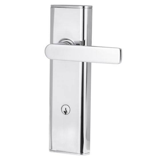 NEXION VISION MECHANICAL LEVER 3 residential leverset in polished chrome finish, featuring a sleek rectangular backplate and modern lever handle.