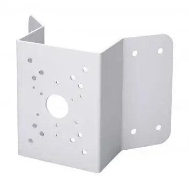 Corner Mount Bracket - Versatile SECC Mount with anti-corrosion white finish, supports up to 10kg for CCTV camera installations.