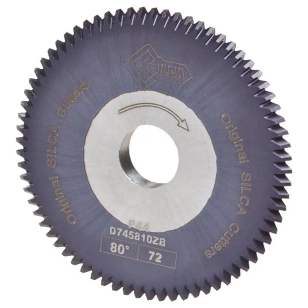 Flash 008 Cutter - SILCA HSS Cutter with 72 teeth and 80° angle, 60.2mm diameter. Precision spare part for cutter blades in hardware tools.