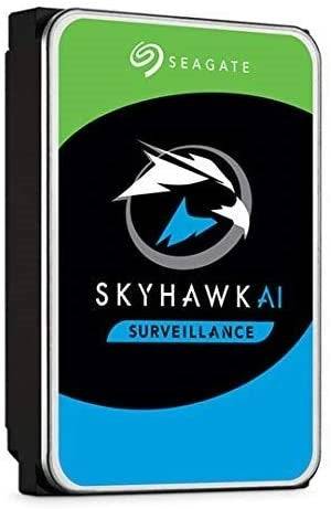 Seagate SkyHawk 3TB surveillance HDD with AI support, designed for 24/7 video recording and RV sensors in CCTV systems.